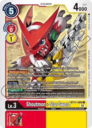 Image of Shoutmon + Star Sword [BT11-009] [Dimensional Phase]