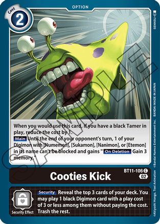 Image of Cooties Kick [BT11-106] [Dimensional Phase]