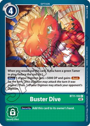 Image of Buster Dive [BT11-104] [Dimensional Phase]
