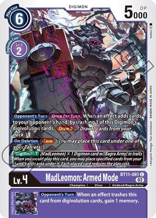Image of MadLeomon: Armed Mode [BT11-081] [Dimensional Phase]