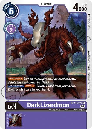 Image of DarkLizardmon [BT11-079] [Dimensional Phase]