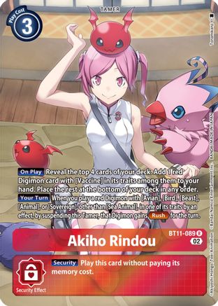 Image of Akiho Rindou [BT11-089] (Alternate Art) [Dimensional Phase]