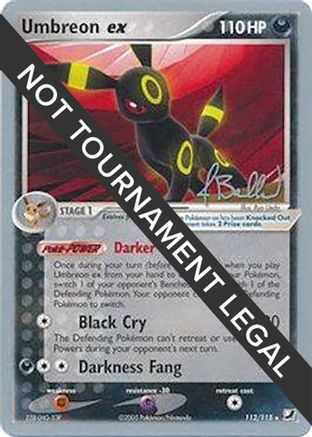 Image of Umbreon ex (112/115) (Eeveelutions - Jimmy Ballard) [World Championships 2006]