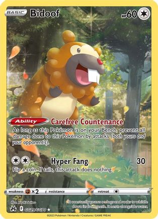 Image of Bidoof (GG29/GG70) [Sword & Shield: Crown Zenith]