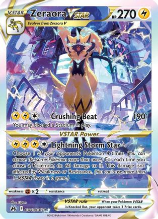 Image of Zeraora VSTAR (GG43/GG70) [Sword & Shield: Crown Zenith]