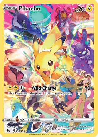 Image of Pikachu (160/159) (Secret) [Sword & Shield: Crown Zenith]