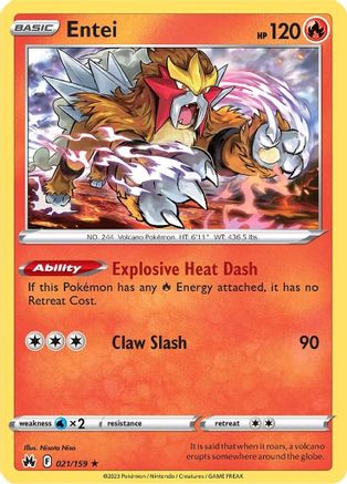Image of Entei (021/159) [Sword & Shield: Crown Zenith]