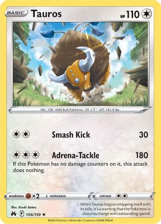 Image of Tauros (106/159) [Sword & Shield: Crown Zenith]