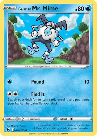 Image of Galarian Mr. Mime (030/159) [Sword & Shield: Crown Zenith]