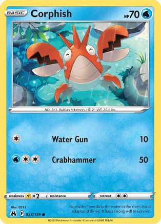 Image of Corphish (033/159) [Sword & Shield: Crown Zenith]