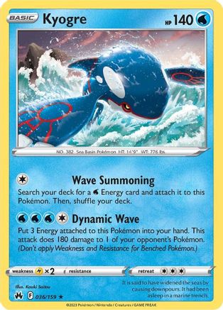 Image of Kyogre (036/159) [Sword & Shield: Crown Zenith]