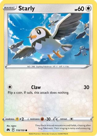 Image of Starly (110/159) [Sword & Shield: Crown Zenith]