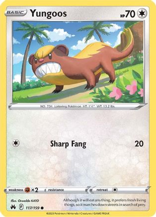 Image of Yungoos (117/159) [Sword & Shield: Crown Zenith]