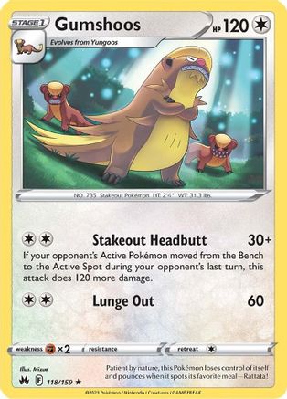 Image of Gumshoos (118/159) [Sword & Shield: Crown Zenith]
