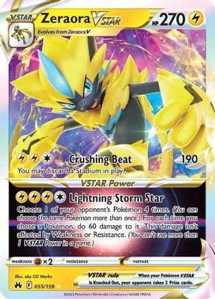 Image of Zeraora VSTAR (055/159) [Sword & Shield: Crown Zenith]