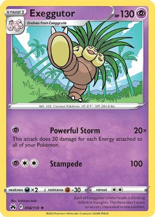 Image of Exeggutor (058/159) [Sword & Shield: Crown Zenith]