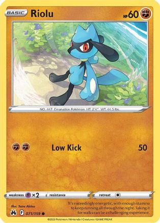 Image of Riolu (071/159) [Sword & Shield: Crown Zenith]