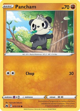 Image of Pancham (072/159) [Sword & Shield: Crown Zenith]