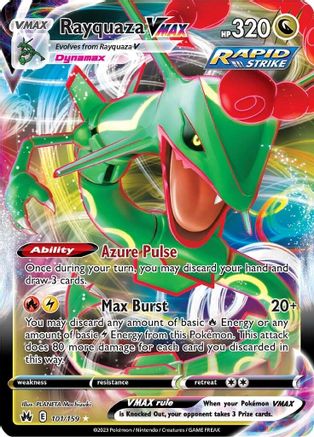 Image of Rayquaza VMAX (101/159) (101) [Sword & Shield: Crown Zenith]