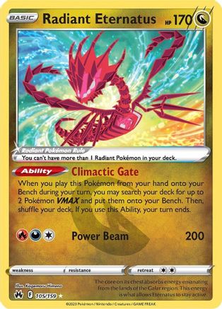 Image of Radiant Eternatus (105/159) [Sword & Shield: Crown Zenith]