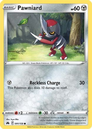 Image of Pawniard (091/159) (91) [Sword & Shield: Crown Zenith]
