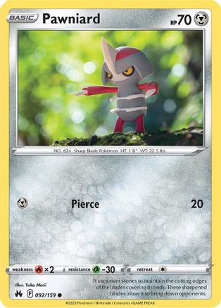 Image of Pawniard (092/159) (92) [Sword & Shield: Crown Zenith]