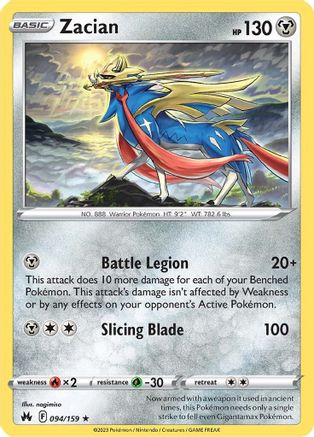 Image of Zacian (094/159) [Sword & Shield: Crown Zenith]