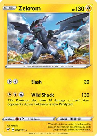 Image of Zekrom (060/185) (Cosmos Holo) [Sword & Shield: Black Star Promos]