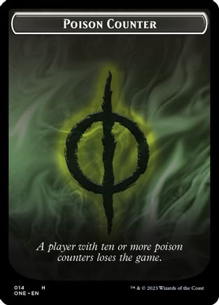 Image of Poison Counter // Beast Double-Sided Token [Phyrexia: All Will Be One Commander Tokens]