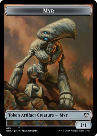 Image of Myr // Thopter Double-Sided Token [Phyrexia: All Will Be One Commander Tokens]