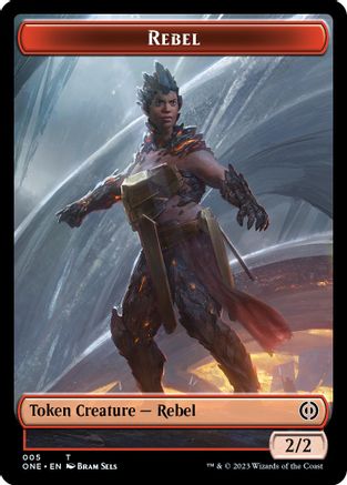 Image of Rebel // Goblin Double-Sided Token [Phyrexia: All Will Be One Commander Tokens]