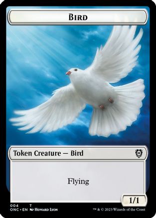 Image of Bird // Cat Double-Sided Token [Phyrexia: All Will Be One Commander Tokens]