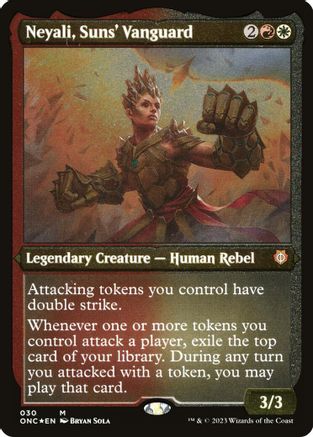 Image of Neyali, Suns' Vanguard (Foil Etched) (Display Commander) [Phyrexia: All Will Be One Commander]