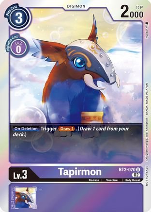 Image of Tapirmon [BT2-070] (Official Tournament Pack Vol.8) [Release Special Booster Promos]