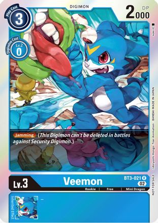 Image of Veemon [BT3-021] (Official Tournament Pack Vol.8) [Release Special Booster Promos]