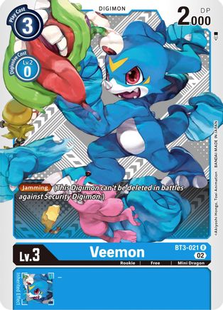 Image of Veemon [BT3-021] (Winner Pack Dimensional Phase) [Release Special Booster Promos]