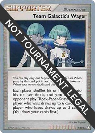 Image of Team Galactic's Wager (115/123) (Psychic Lock - Jason Klaczynski) [World Championships 2008]