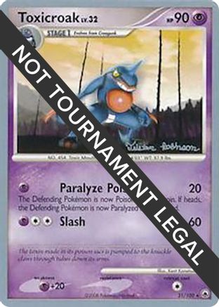 Image of Toxicroak LV.32 (31/100) (Intimidation - Tristan Robinson) [World Championships 2008]