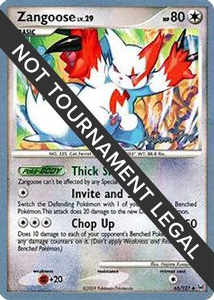 Image of Zangoose LV.29 (66/127) (Queengar - Jason Martinez) [World Championships 2009]