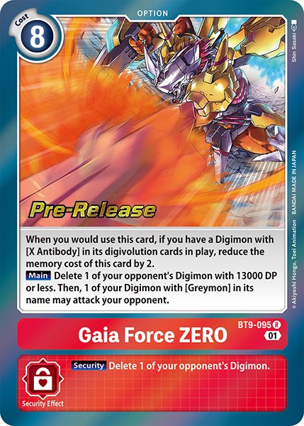 Image of Gaia Force ZERO [BT9-095] [X Record Pre-Release Promos]