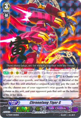 Image of Chronofang Tiger G (RRR) (G-TD09/003EN) [True Zodiac Time Beasts]