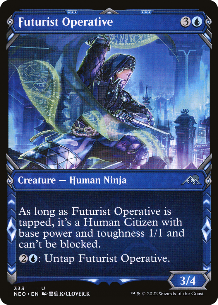 Image of Futurist Operative (Showcase Ninja) [Kamigawa: Neon Dynasty]