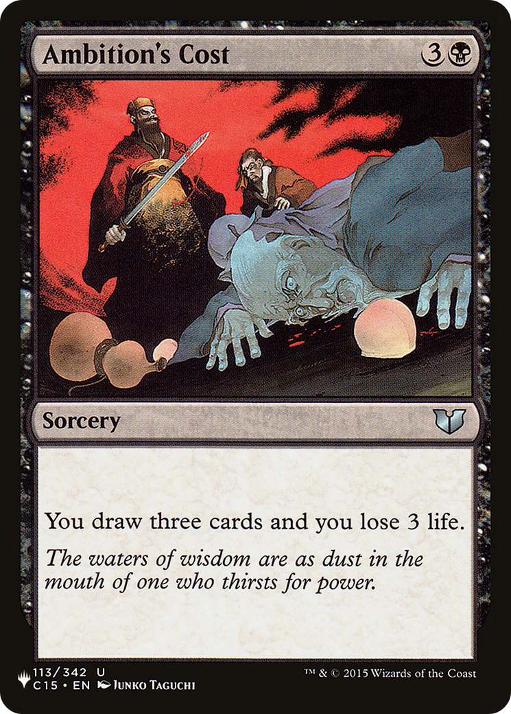 Image of Ambition's Cost [The List]