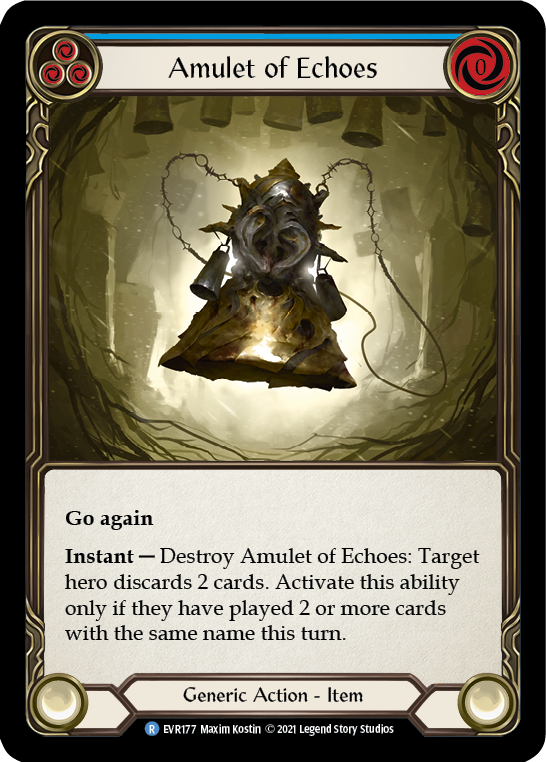 Image of Amulet of Echoes [EVR177] (Everfest)  1st Edition Cold Foil