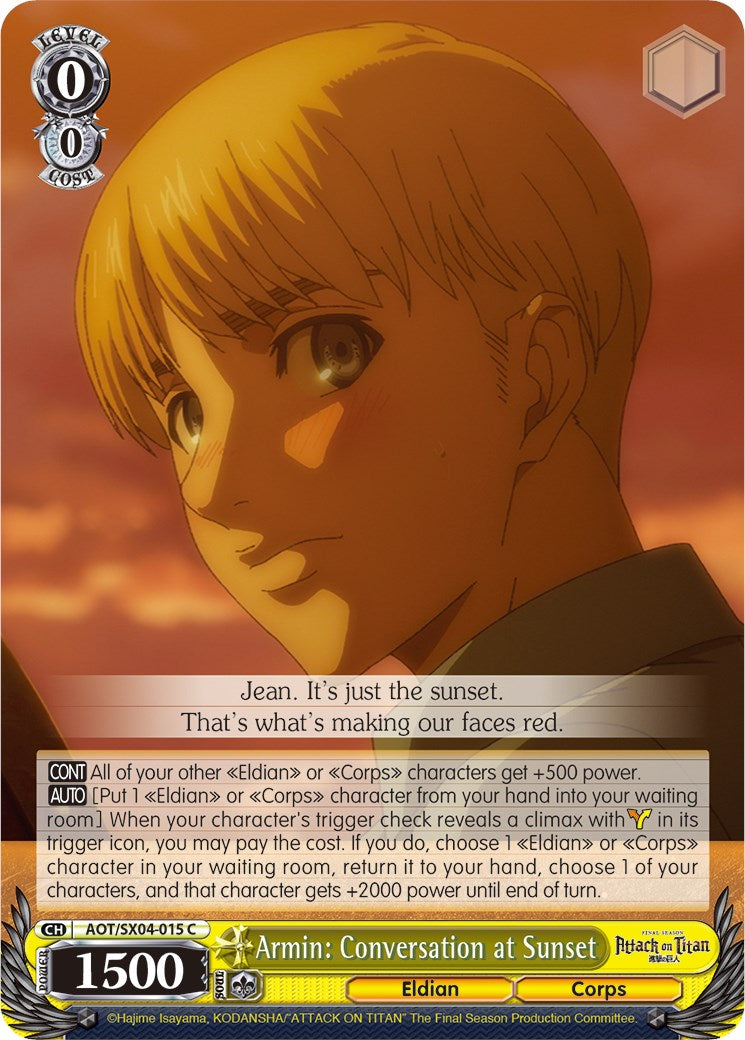 Image of Armin: Conversation at Sunset [Attack On Titan: Final Season]