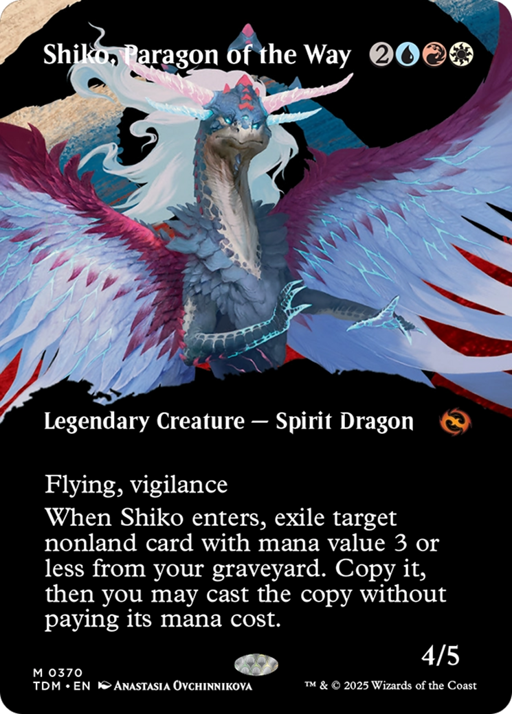 Image of Shiko, Paragon of the Way (Borderless) [Tarkir: Dragonstorm]