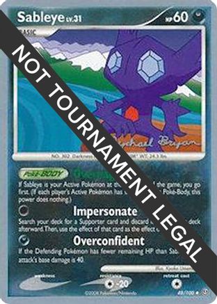 Image of Sableye LV.31 (48/100) (Happy Luck - Mychael Bryan) [World Championships 2010]