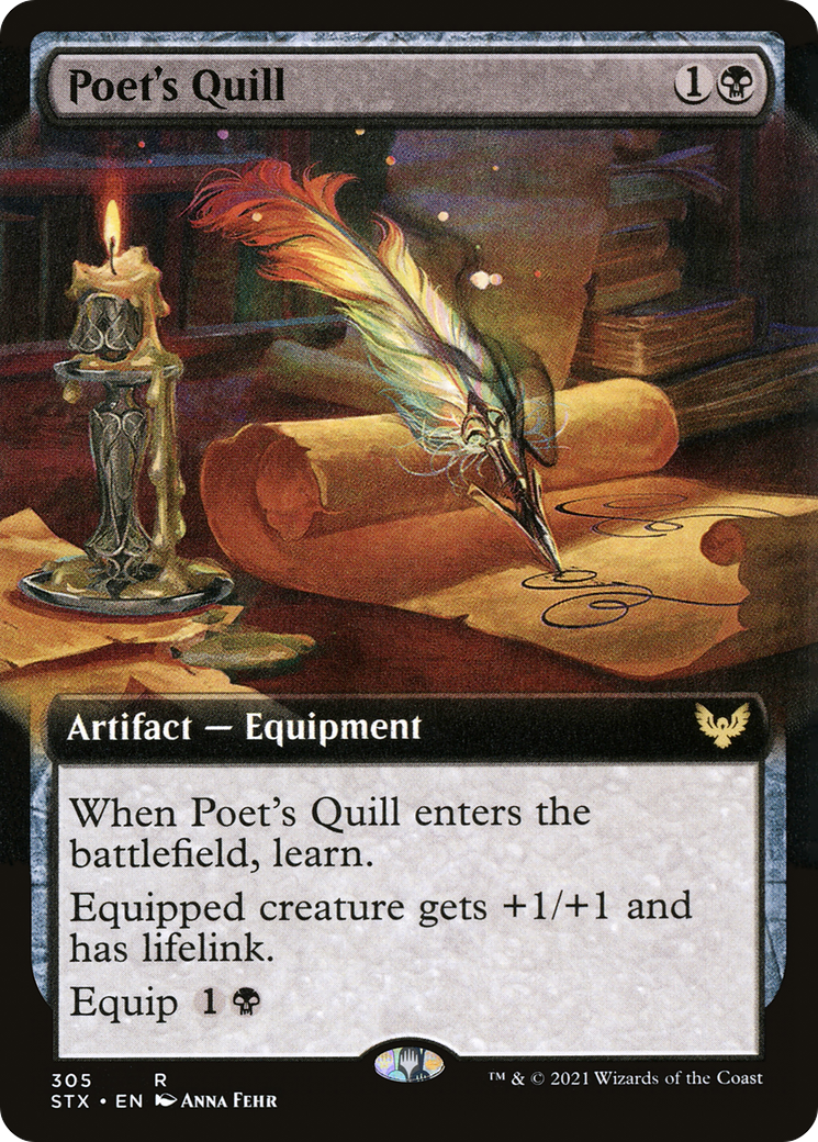 Image of Poet's Quill (Extended Art) [Strixhaven: School of Mages]