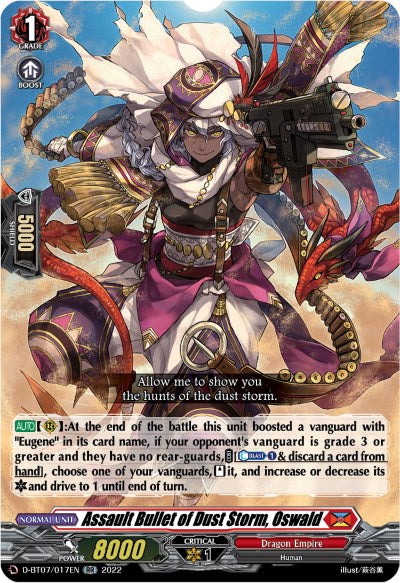 Image of Assault Bullet of Dust Storm, Oswald (D-BT07/017EN) [Raging Flames Against Emerald Storm]