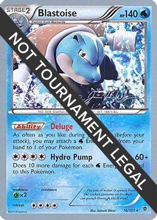 Image of Blastoise (16/101) (HonorStoise - Jacob Van Wagner) [World Championships 2015]